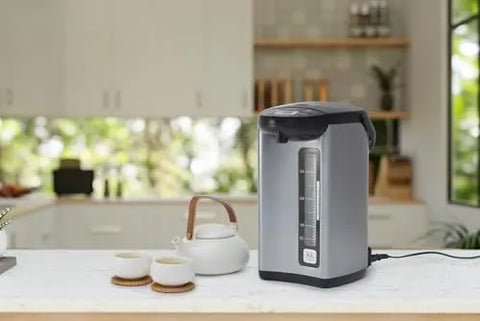 Zojirushi CD WGC40TS Micom Water Boiler and Warmer, 4.0 L, Silver | 4 Temp Settings, Quick Temp, Stainless-Steel Interior, 6-10 Hr Timer, PFAS and Bpa-Free