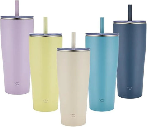 Zojirushi SX-HA89H-YM Stainless Tumbler with Straw 30 ounces Citron Yellow