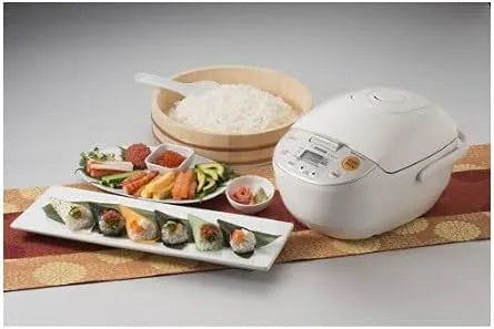 Zojirushi Nl AAC10 Micom Rice Cooker and Warmer, 5.5 Cup, 1.0 L | Micom Fuzzy-Logic Rice Cooker and Warmer, Steam Function, Includes Steaming Basket, Measuring Cup and Spatula