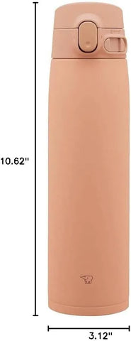 Zojirushi SM-VA72-TM Water Bottle, One-Touch Stainless Steel Mug, Seamless, 24.3 fl oz (720 ml), Pale Taupe