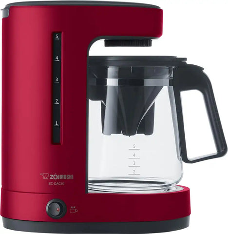 Zojirushi EC-DAC50RA ZUTTO Coffee Maker 5 Cups, Red, PFAS-free