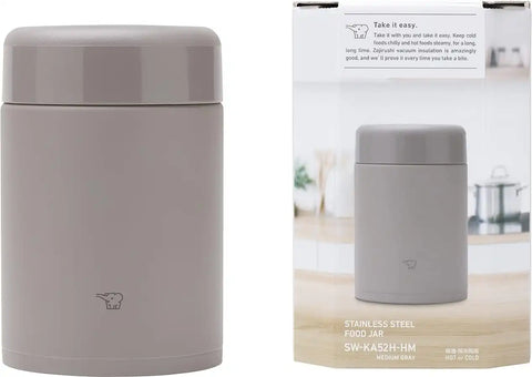Zojirushi SW-KA52H Stainless Steel Lunch Jar 18 oz Medium Gray