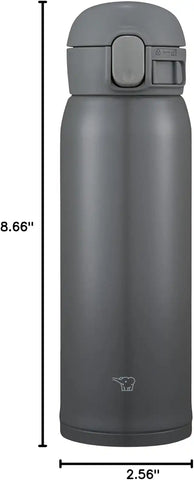 Zojirushi SM-WR48EHP Stainless Mug, 16-Ounce, Dark Gray
