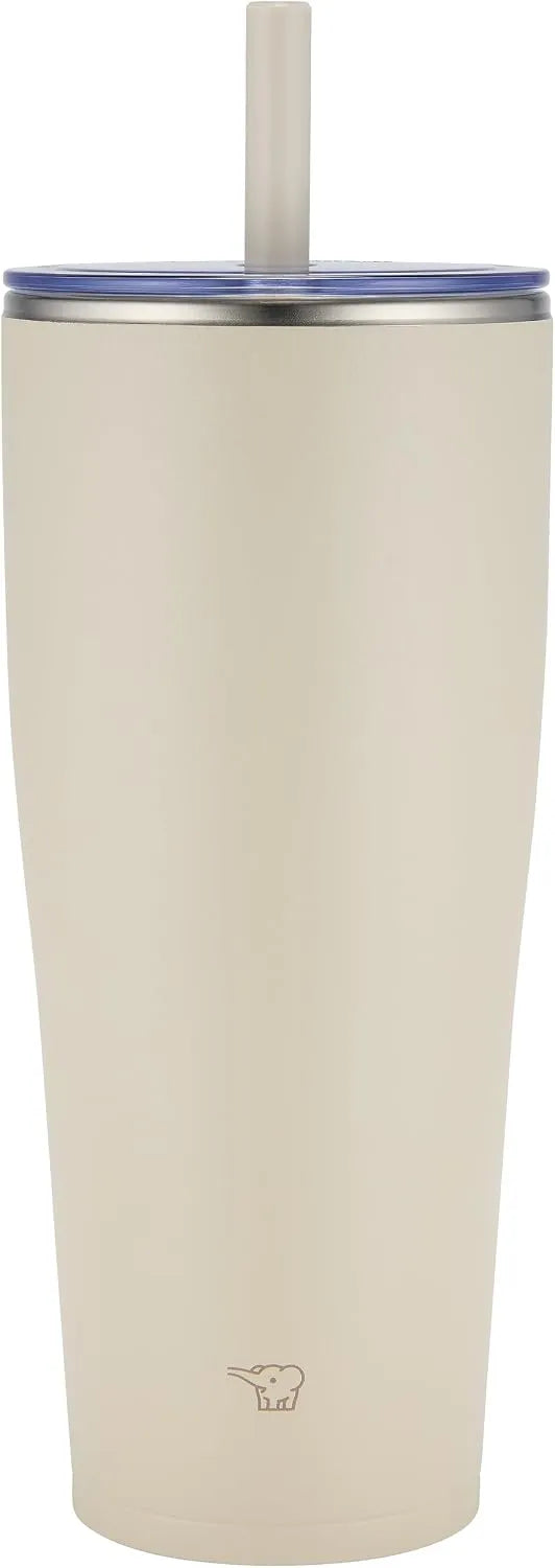 Zojirushi SX-HA89H-CM Stainless Tumbler with Straw 30 ounces Sand Beige