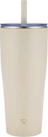 Zojirushi SX-HA89H-CM Stainless Tumbler with Straw 30 ounces Sand Beige