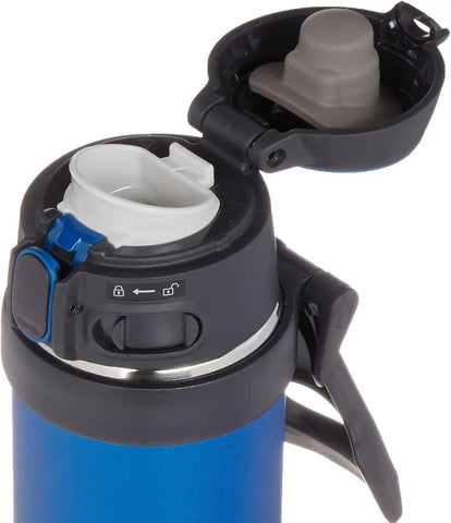 Zojirushi SM-QHE60AK, Flip-and-Go Stainless Mug, 20-Ounce, Cobalt Blue, 1 Count (Pack of 1)