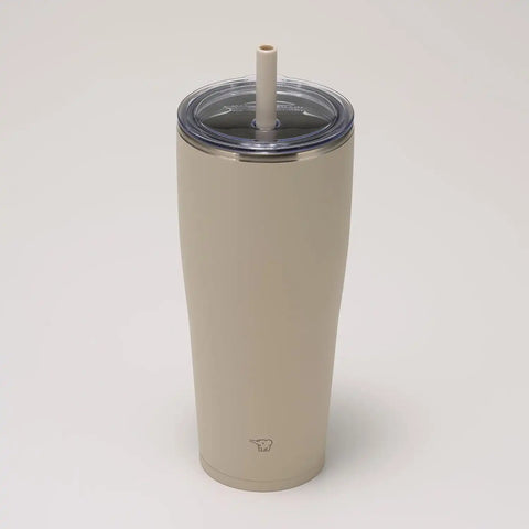 Zojirushi SX-HA89H-CM Stainless Tumbler with Straw 30 ounces Sand Beige