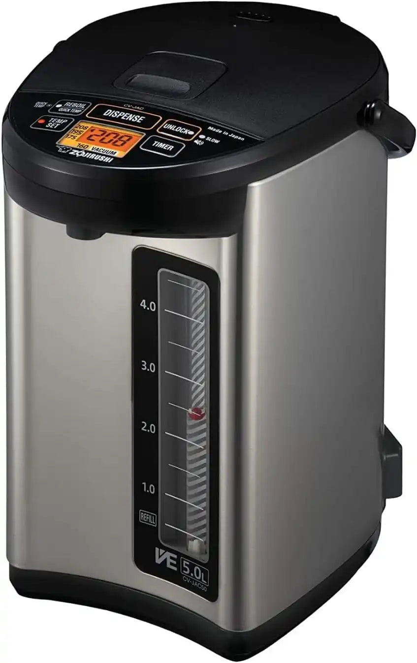Zojirushi Cv JAC50XB Ve Hybrid Water Boiler and Warmer, 5.0l (Black) | 4 Temps Plus Vacuum, 930W Quick-Heat, 6-16 Hr Timer, Cetlus Certified