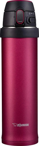 Zojirushi SM-QHE60RK, Flip-and-Go Stainless Mug, 20-Ounce, Hibiscus Red