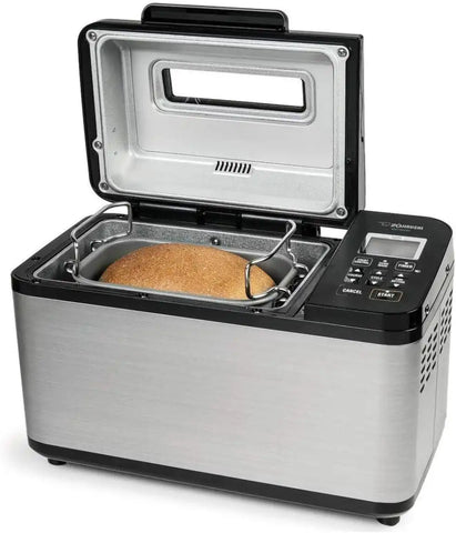 Zojirushi Bb PDC20BA Virtuoso Plus 2 Lb Breadmaker, Black | 2-Lb Loaf, Dual Kneading Blades and Lid and Bottom Heaters for Even Baking, Gluten-Free, Vegan and Rapid Programs, 120v/700w