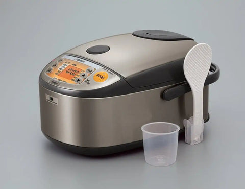 Zojirushi NP-HCC10XH Induction Heating System Rice Cooker and Warmer, 5.5-Cup, Stainless Dark Gray