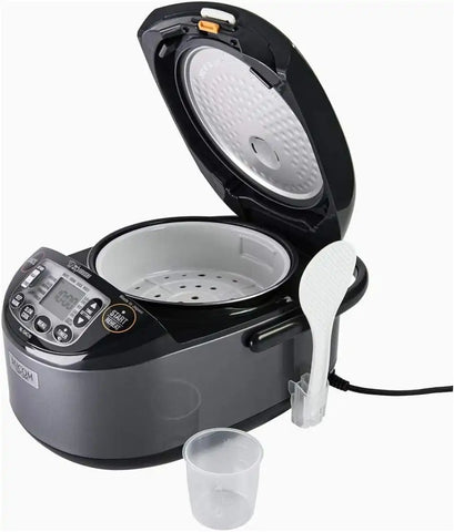 Zojirushi Nl GAC10BM 5.5 Cup Umami Micom Rice Cooker and Warmer (Black) | 5.5-Cup Capacity, Umami Setting, Micom Fuzzy Logic, 1.5mm Nonstick Inner Pan, 120v/610w, Metallic Black
