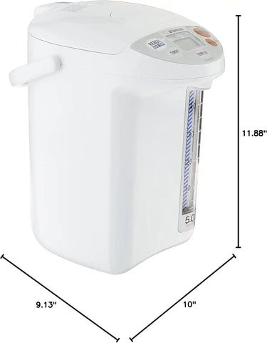 Zojirushi CD LFC50 Micom Water Boiler and Warmer, 5.0l, 169 Oz (White) | 5.0l Capacity, Micom Temp Control, 4 Keep-Warm Settings, Panorama Window, Quick Temp Mode, (169 Oz)