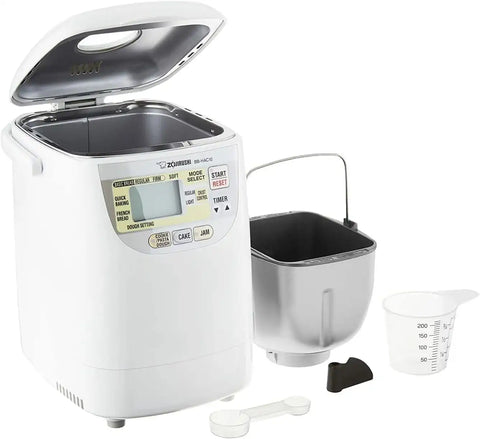 Zojirushi Bb HAC10 Home Bakery Mini Breadmaker, 1 Lb (White) | Bakes 1-Lb Loaves, 13-Hour Delay Timer, Quick-Bake under 2 Hrs, Dough and Jam and Cake Settings, Nonstick Pan and Kneader