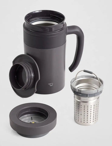 Zojirushi SE-KAE48TA Stainless Tea Tumbler with Handle, 16-Ounce, Brown