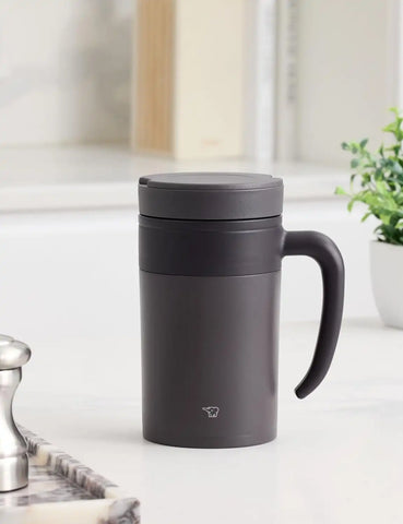 Zojirushi SE-KAE48TA Stainless Tea Tumbler with Handle, 16-Ounce, Brown