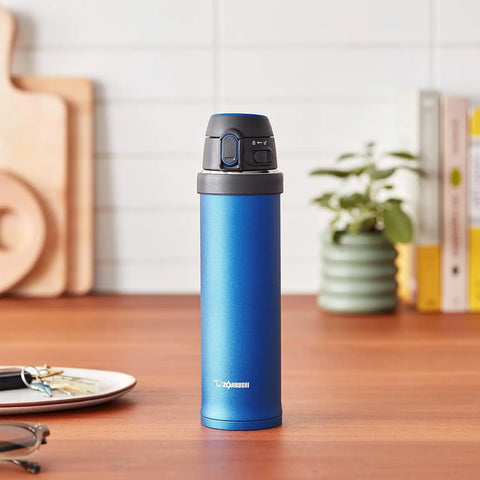 Zojirushi SM-QHE60AK, Flip-and-Go Stainless Mug, 20-Ounce, Cobalt Blue, 1 Count (Pack of 1)