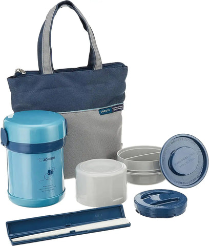 Zojirushi SL-MEE07AB Ms.Bento Stainless Lunch Jar, Aqua Blue
